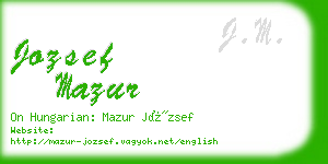 jozsef mazur business card